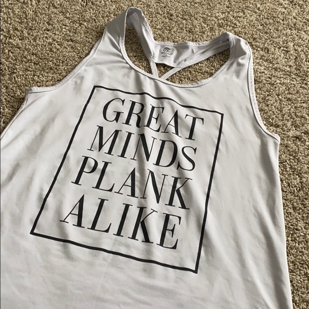 “Great Minds Plank Alike” workout tank